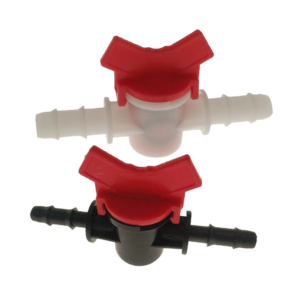 2PCS Straight Liquid Water Shut Off Valve Petcock Water Pump Hose 8mm&10mm