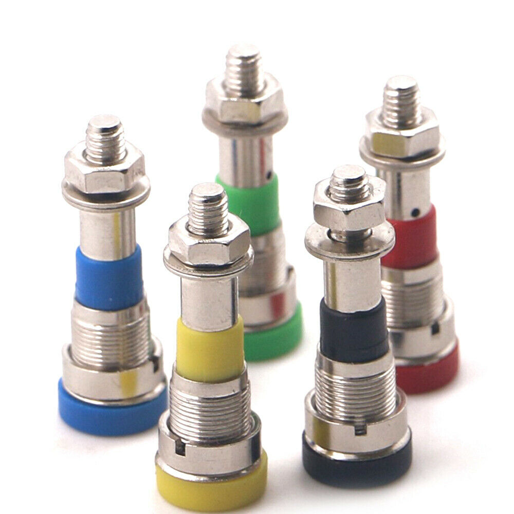 5PCS Banana Socket Connector 4mm 24A Top Nut Panel Pure Copper Nickel Plated