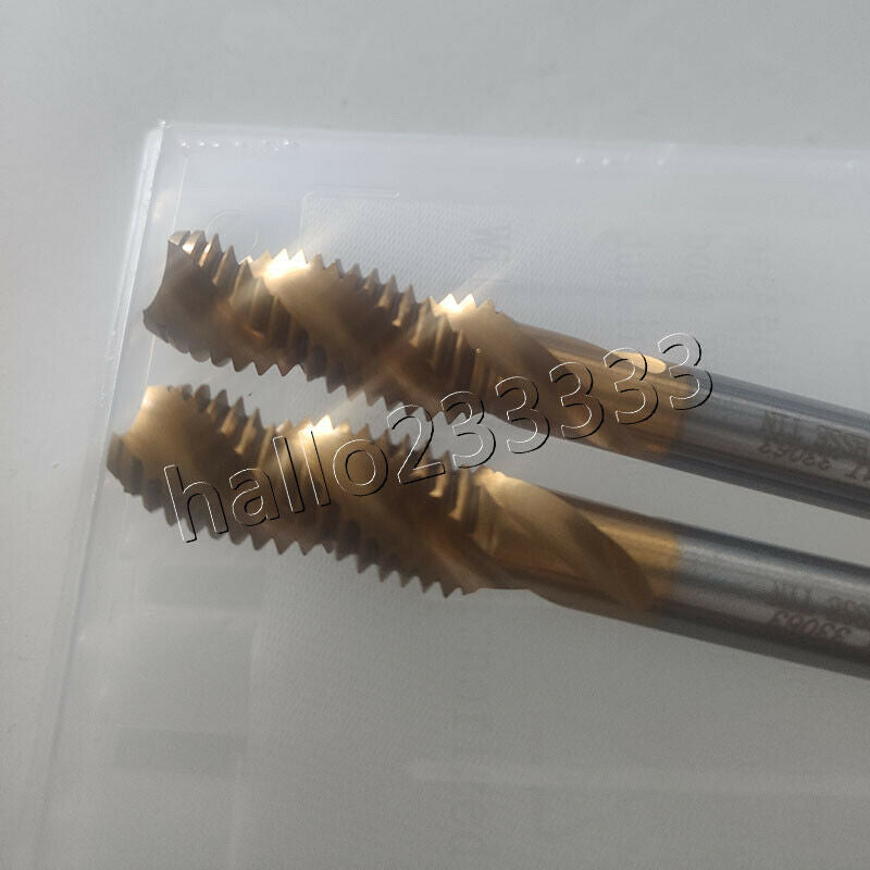 M12X1.75 12mm 3Flute D6 CNC Stainless steel titanium plated HSS Spiral Flute Tap