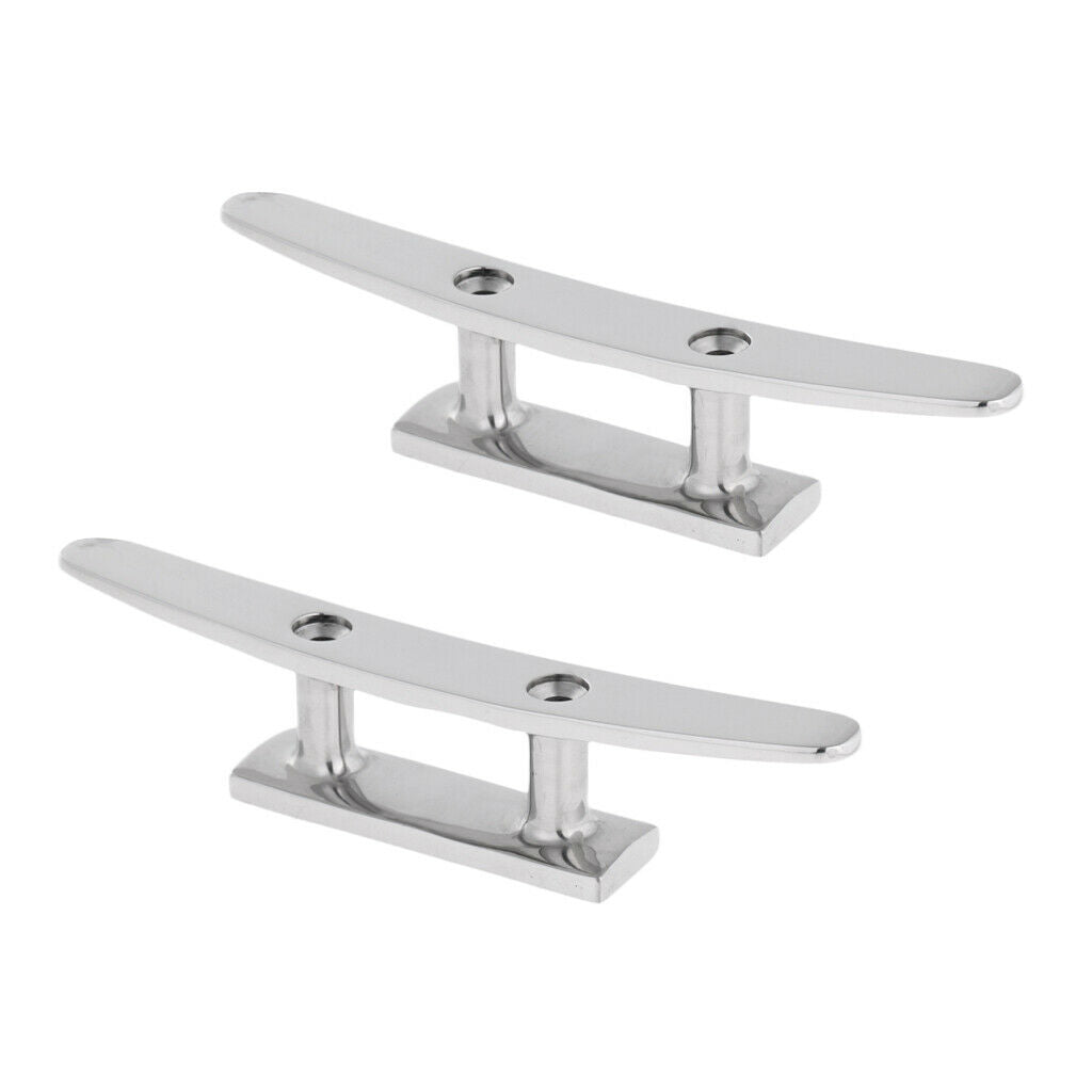2pcs 124mm Heavy Duty Yacht Boat Dock Rope Cleat- Marine 316 Stainless Steel