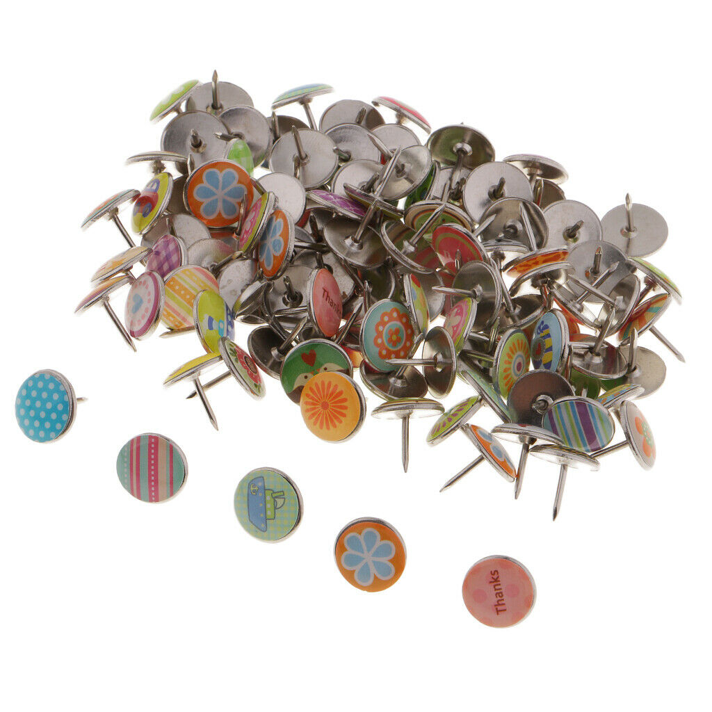 50 Pieces Thumb Tack Thumb Tacks Push Pins Round Head Pins Office Thumbtack