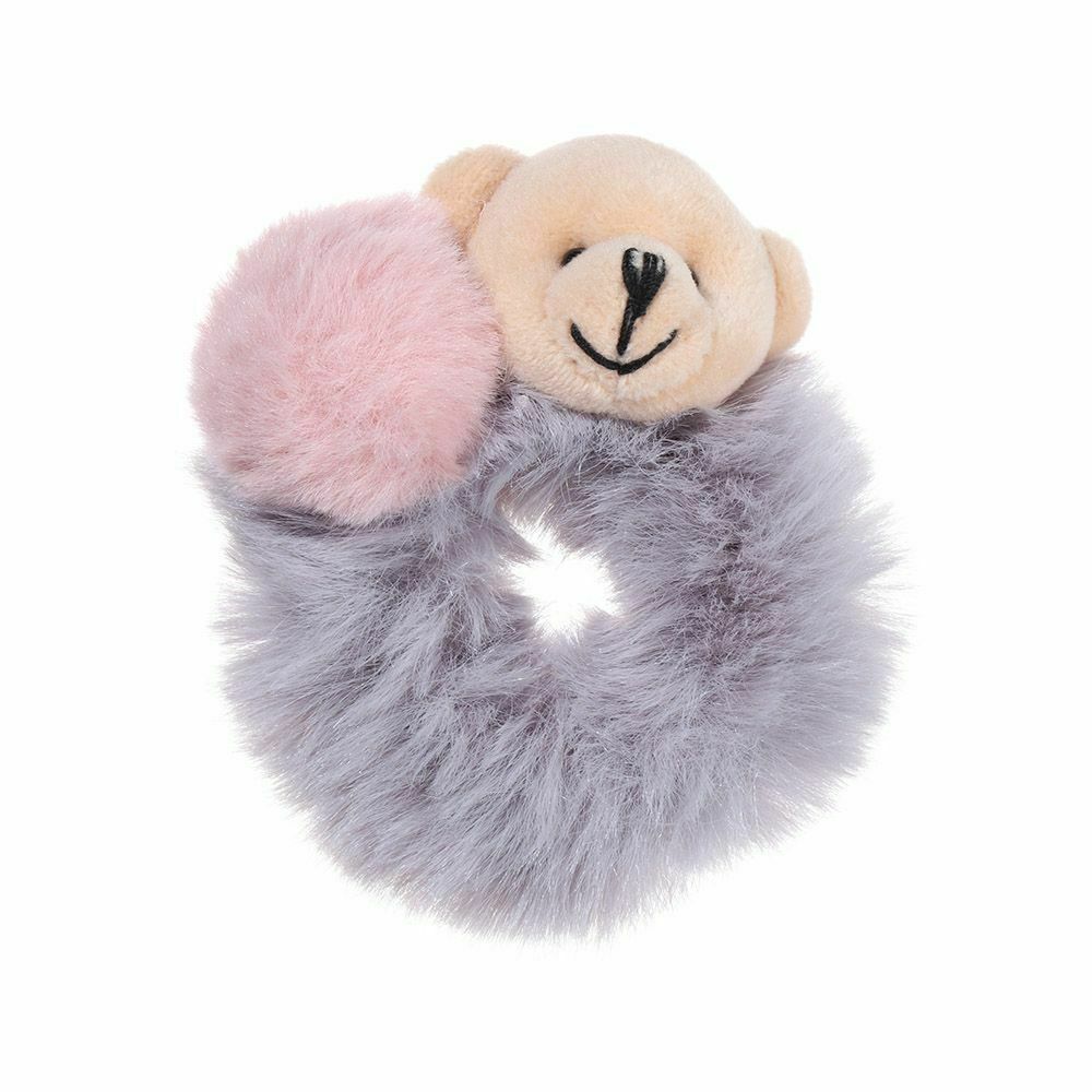 Girls Elastic Hairball HairBands Bear Rubber Bands Plush HairRope Hair Tie