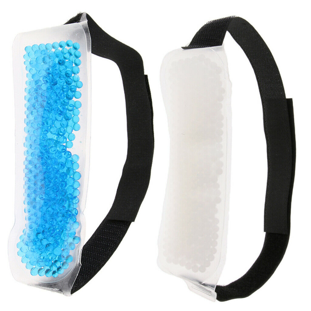 2X Reusable Gel Beads Cold Compress Ice Pack Wraps for Sports Muscle Pain