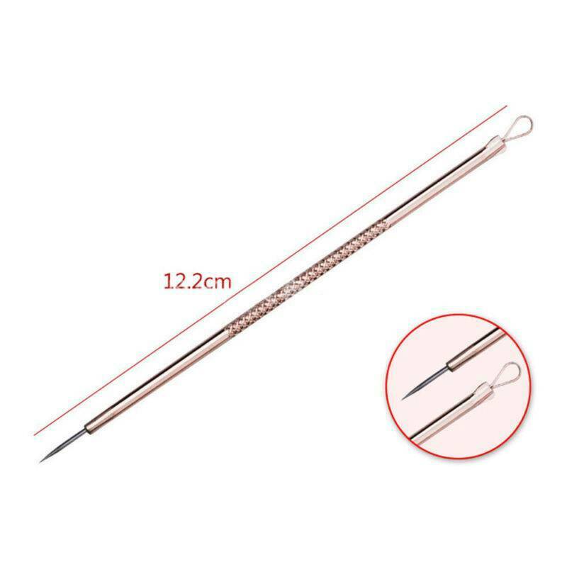 4x Stainless Steel Tool Blackhead Acne Pimple Popper Extractor Remover Kit AU
