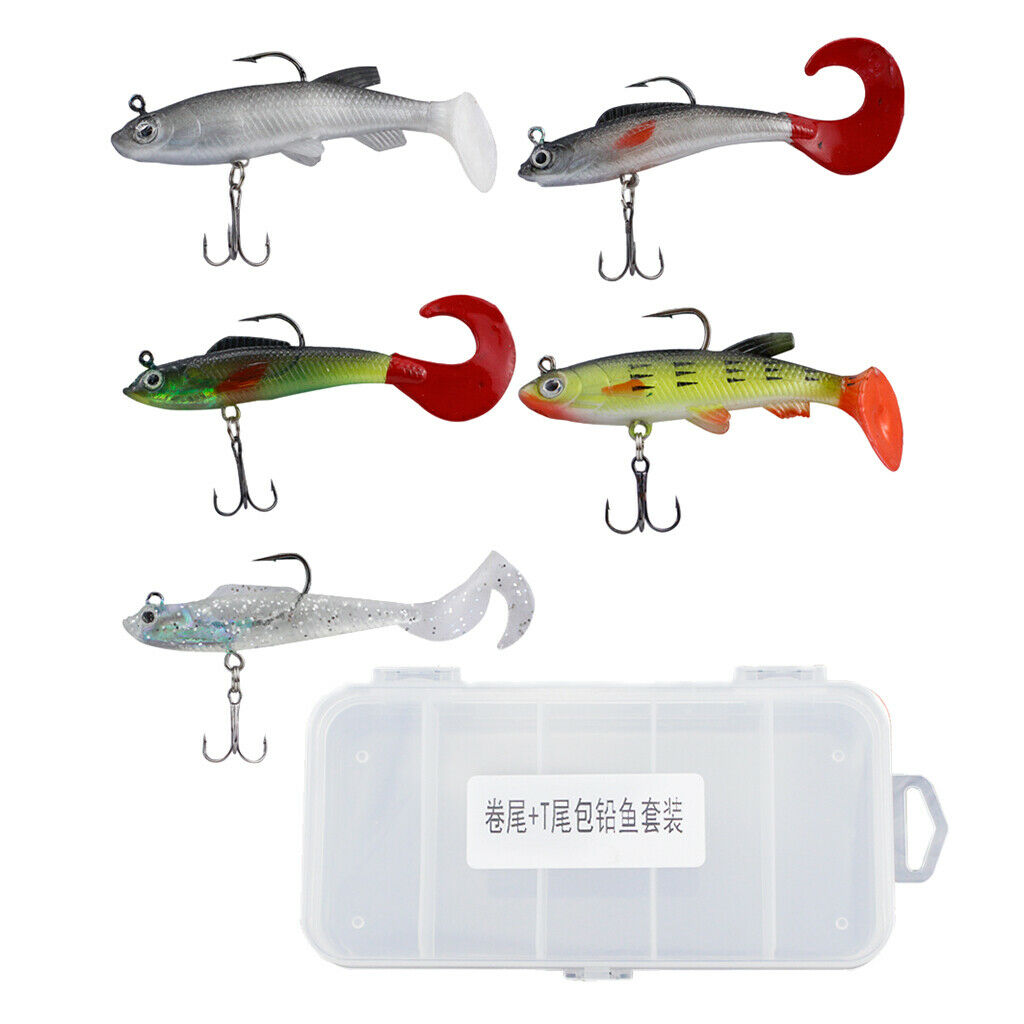 Lots 5 Fishing Lures Artificial Topwater Floating Baits Freshwater Saltwater