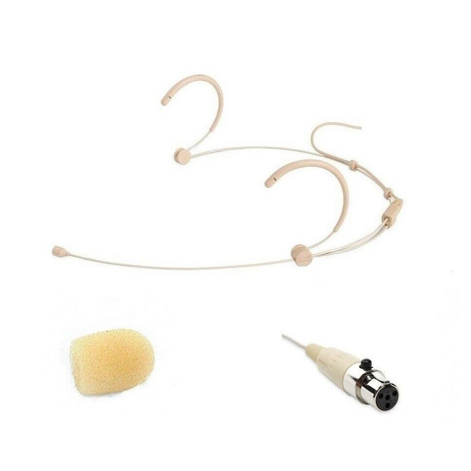 Headset Headworn Mic TA4F Connector Condenser Mic for Shure Microphone Wireless