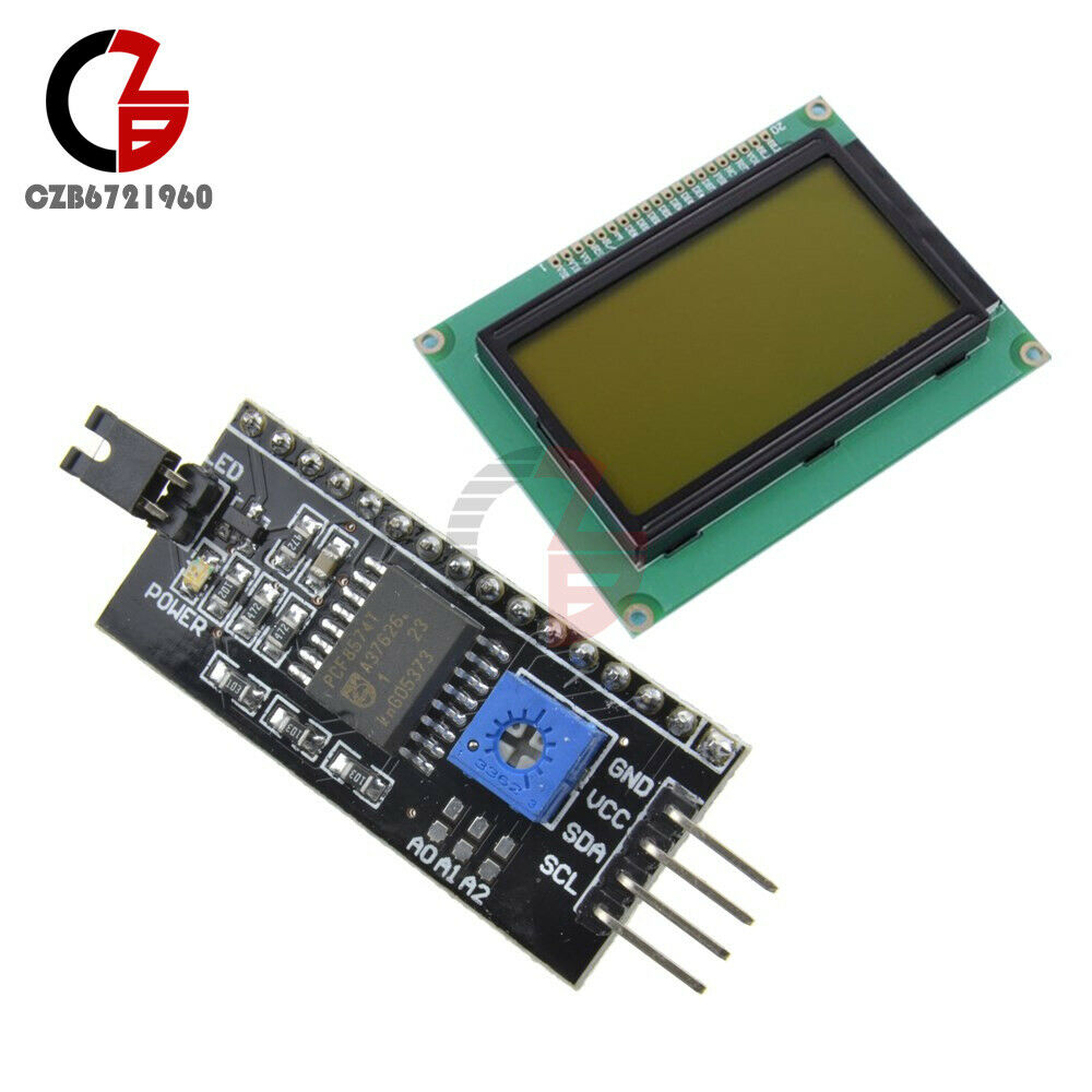 5V 128x64 LCD Display 12864 Yellow green 1602LCD IIC/I2C/SPI Serial for Arduino