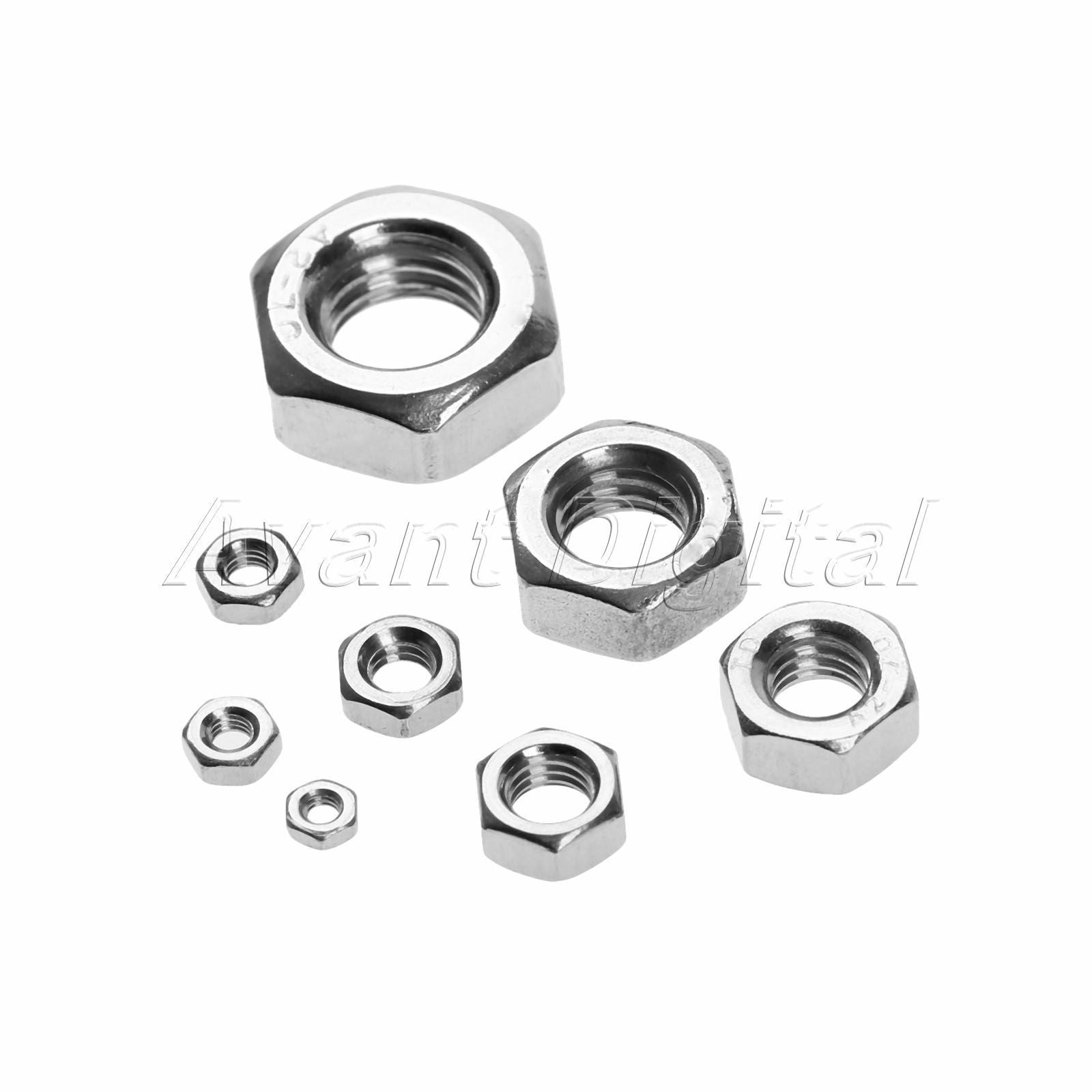 Brand New Hex Nut Assortment Stainless Steel M2 M2.5 M3 M4 M5 M6 Pack of 150Pcs