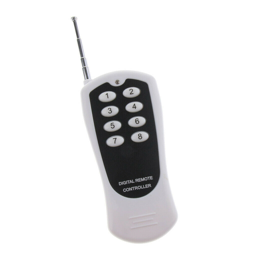 New DC12V 1000m 433MHz 8CH Wireless Remote Control transmitter White 1Pcs