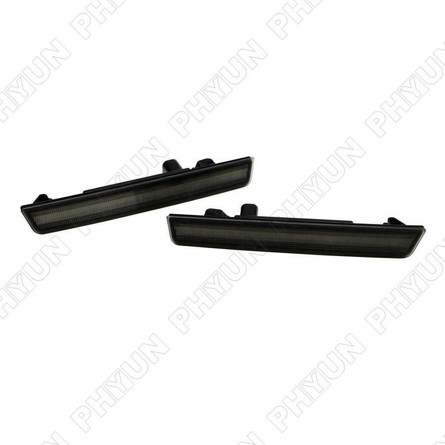 For 2015-2021 Dodge Challenger LED Rear Bumper Side Marker Lights Smoke Lens 2x
