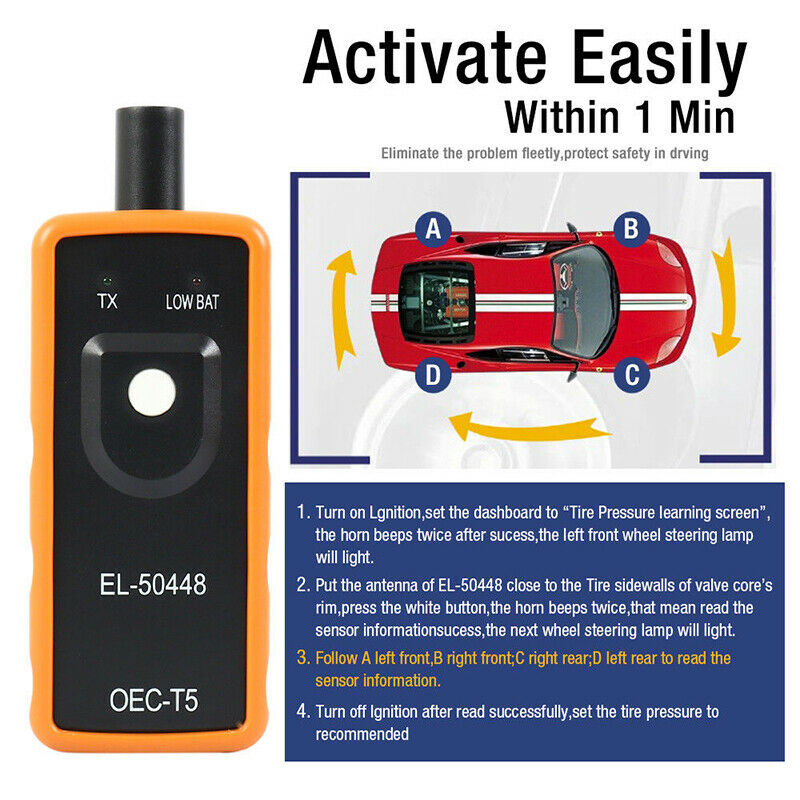EL-50448 TPMS Relearn Tool Auto Car Tire Pressure Sensor For GM Vehicles UPBD