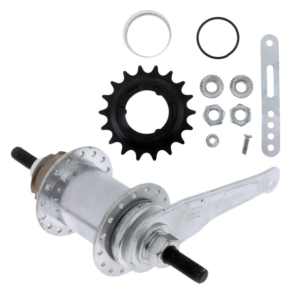 Stainless steel bicycle bicycle coaster brake rear hub 36 holes fixed / free