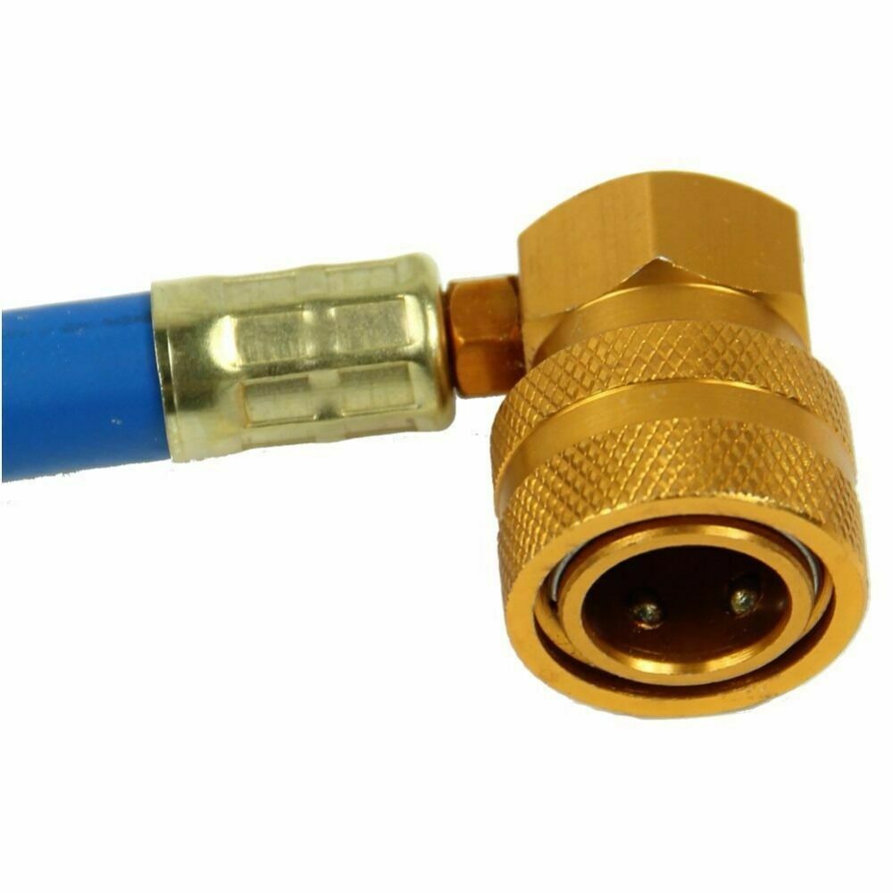 Car A/C R134A Refill Hose 72mm O.D. 43cm Length Metal Measuring Refrigerant Hose