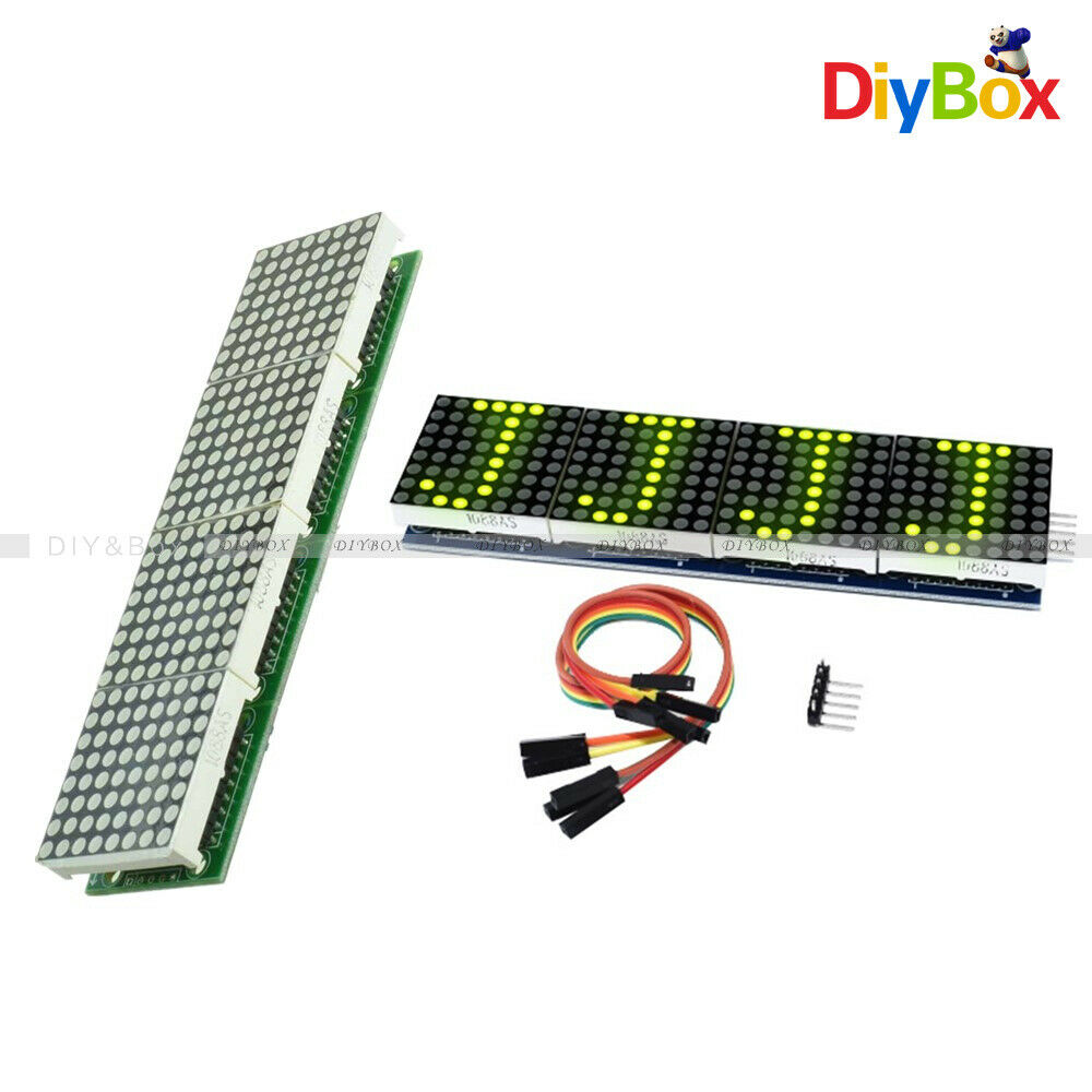 MAX7219 Yellow LED 4 in 1 Display Dot led Matrix MCU Control Module for Arduino