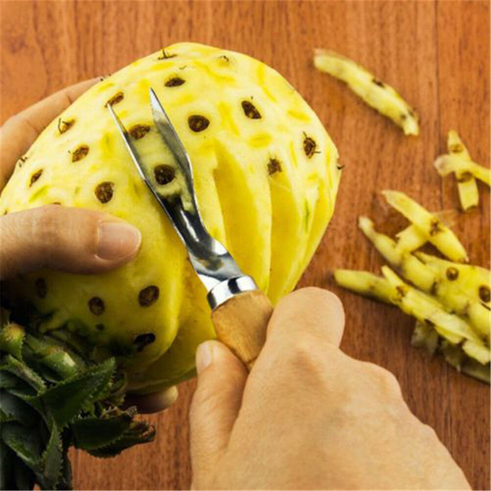 Kitchen Salad Tool Pineapple Peeler Stainless Steel Corer Slicer Clip Cut.l8