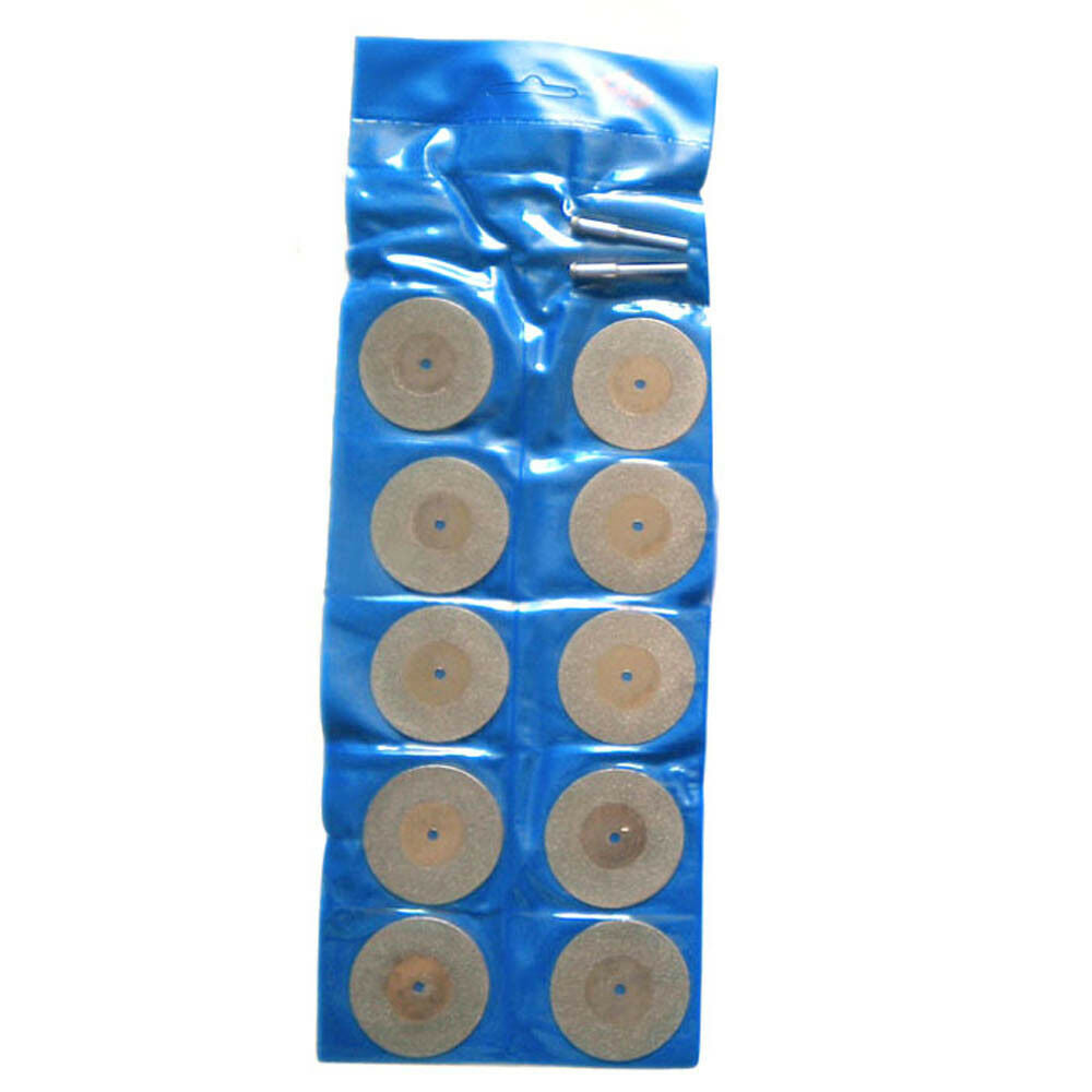10PCS 40mm Diamond Coated Rotary Cutting Cut Off Blade Wheels Disc Kits New