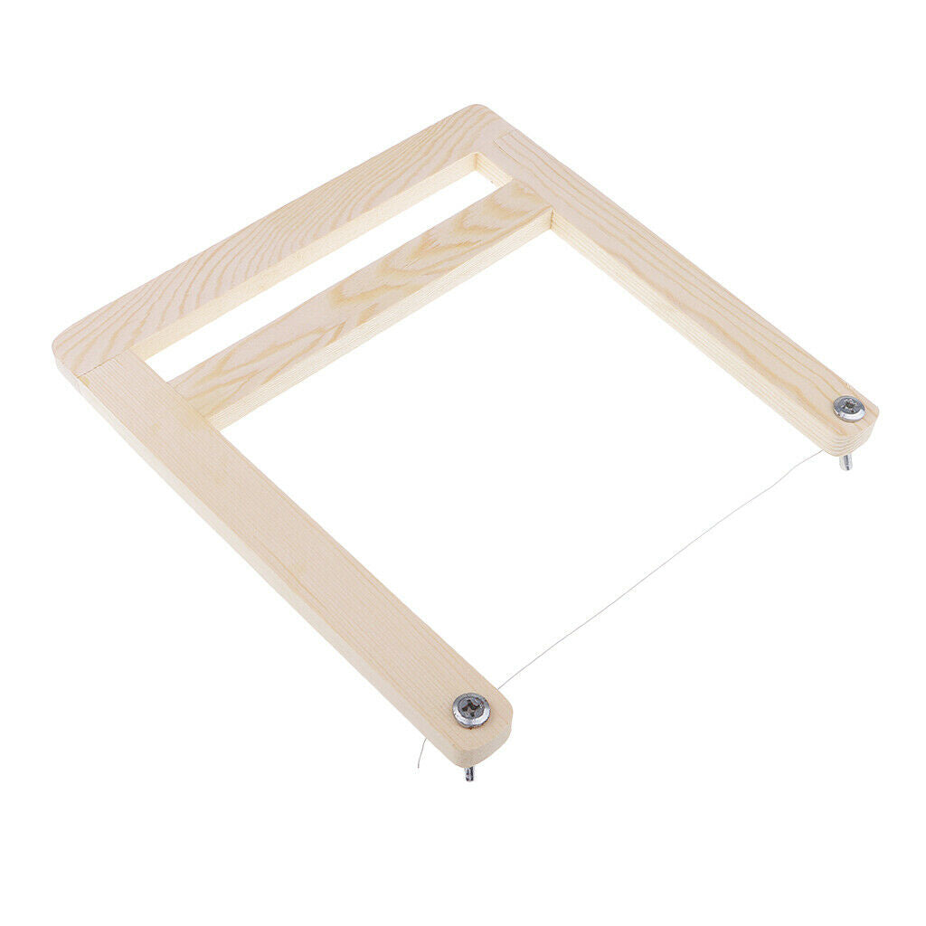 Wooden Stlye Soap Loaf Wire String Cutter Saw for Soap Candle Wax Making Loaf