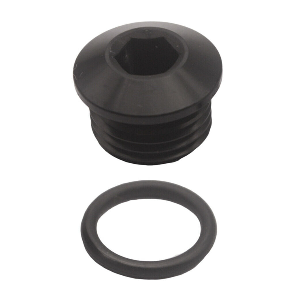 8-AN ORB Hex Socket Plug Adapter With O- Black (Alloy Aluminum)