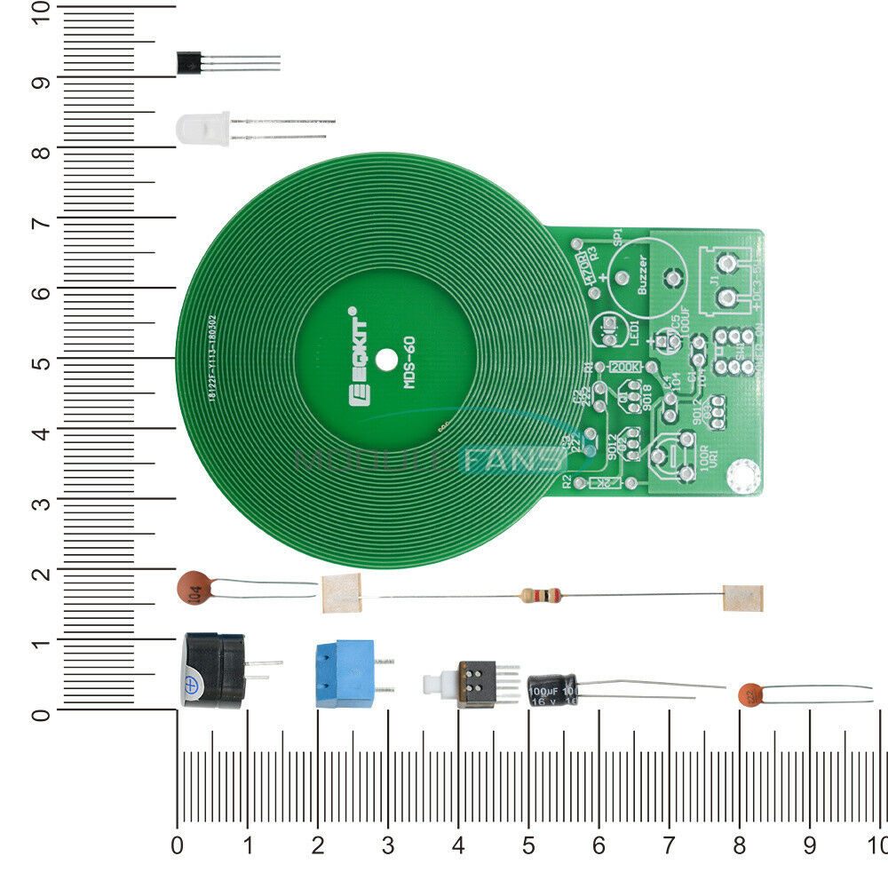Metal Detector Kit 60mm DC 3V-5V Non-contact Electronic Kit Sensor Board DIY Kit