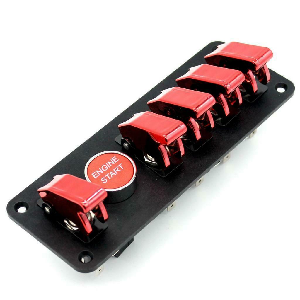 6-speed 12V auto start switch, ignition switch panel, engine start button for