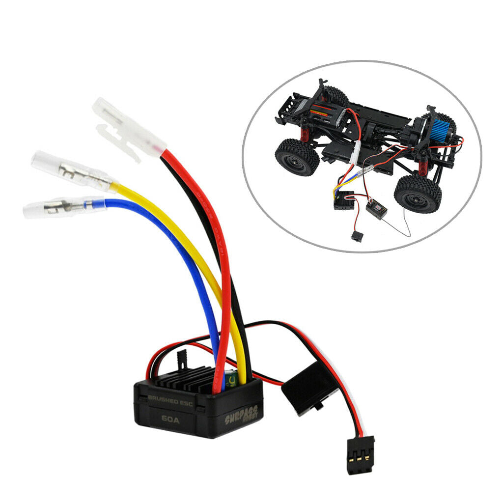 60A Brushed ESC Speed Controller for MN G500 MN86K RC Car Parts Replacement