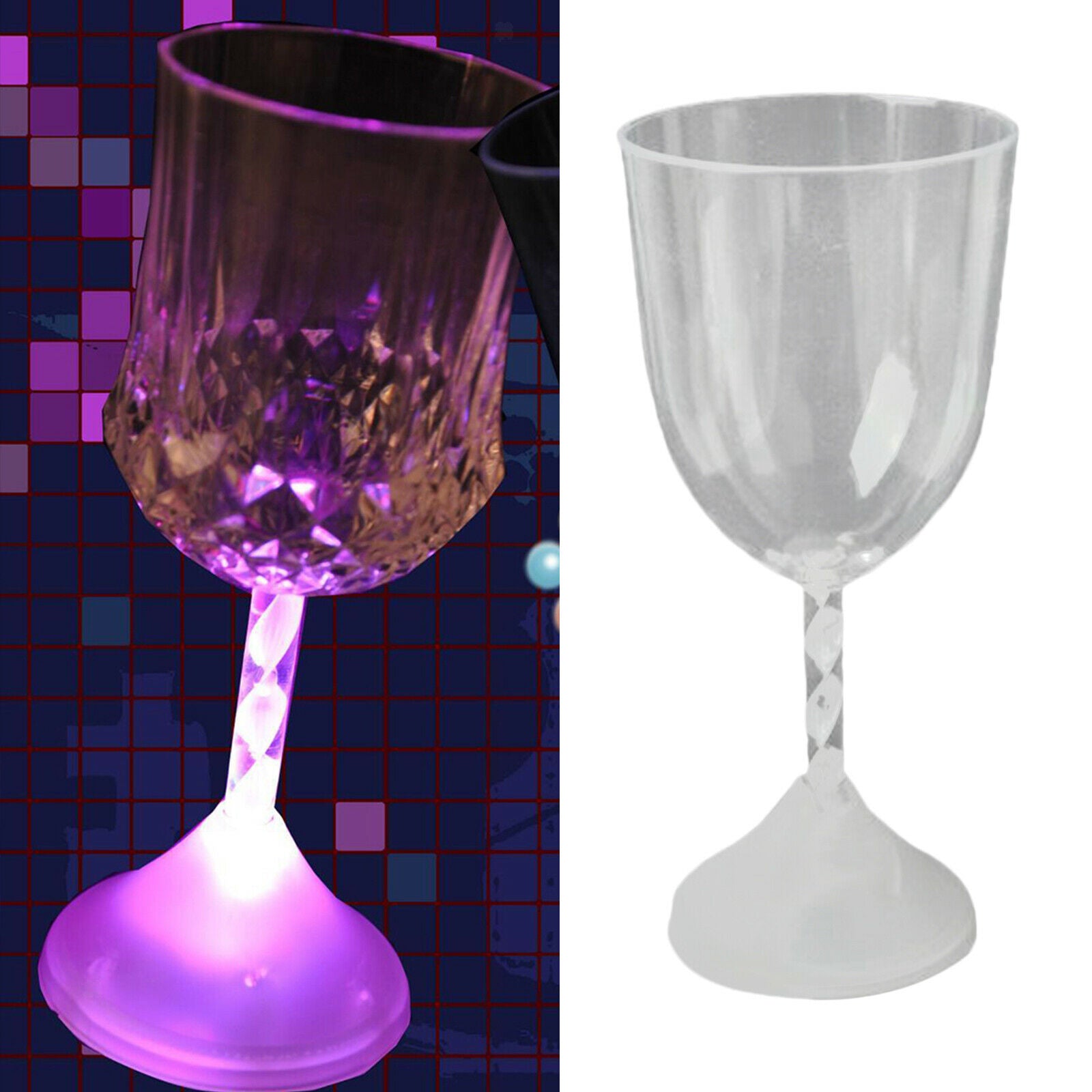 150ml Bars LED Light Up Flashing Wine Glass Goblet Colour Changing Birthdays