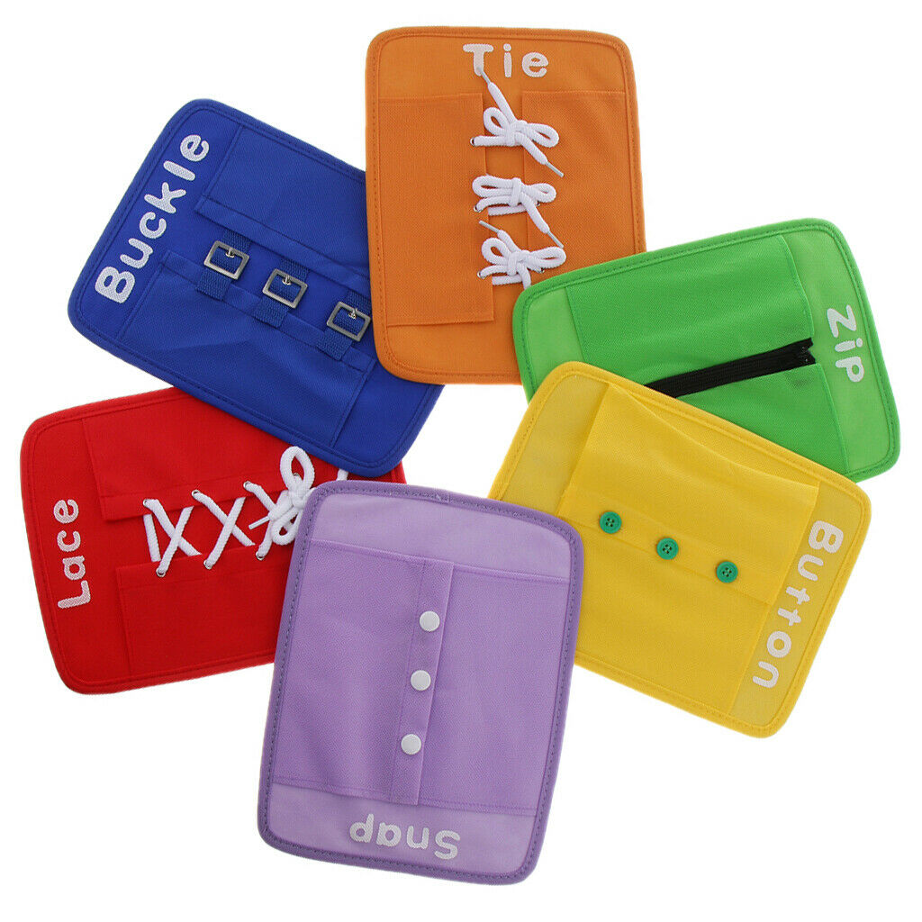Set   of   Kids   Learn   To   Zip   Button   Snap   Buckle   Tie   Lace