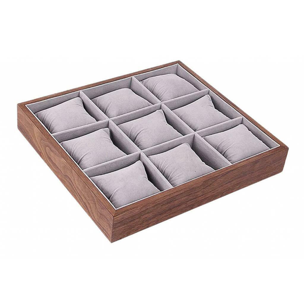 2x 9/12Slots Multi-Purpose Jewelry Box Bangles Rings Storage Showcase Case