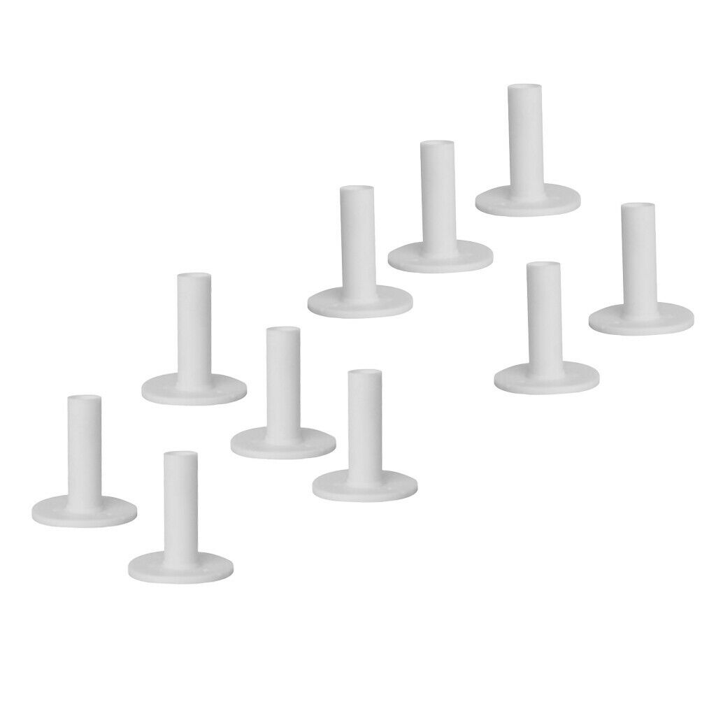 10pcs Rubber Golf Tees Golf Mat Tee Holder Ball Nail White Practice Tool Gift