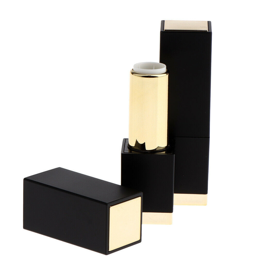 Square Lipstick Tube,2pcs/set 12.1mm Empty Lipstick Tubes Lip Balm DIY Container