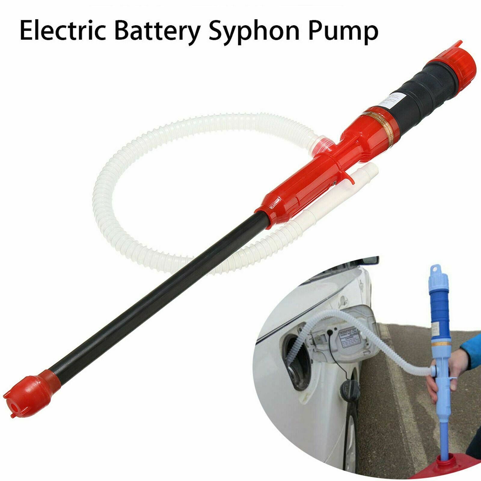 Automatic Electric Aquarium Fish Petrol Oil Tank Water Siphon Pump Cleaner Pipe