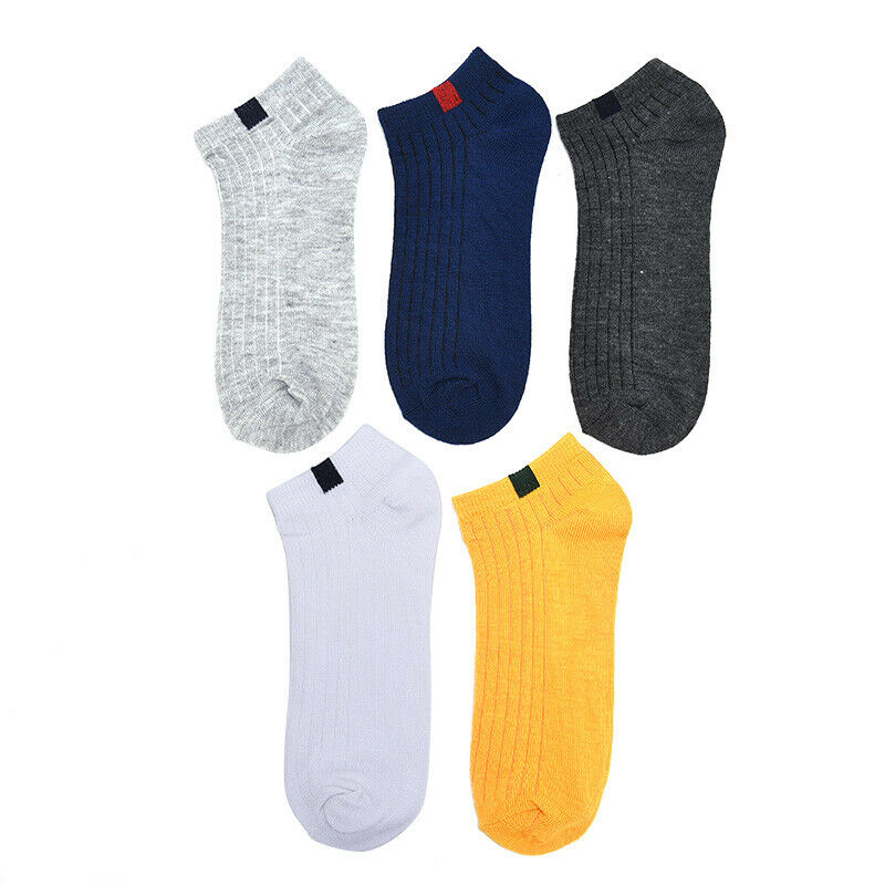 men 10 color woven lable Comfo rtable Cotton Sock Slippers Short Ankle So~S3BDA