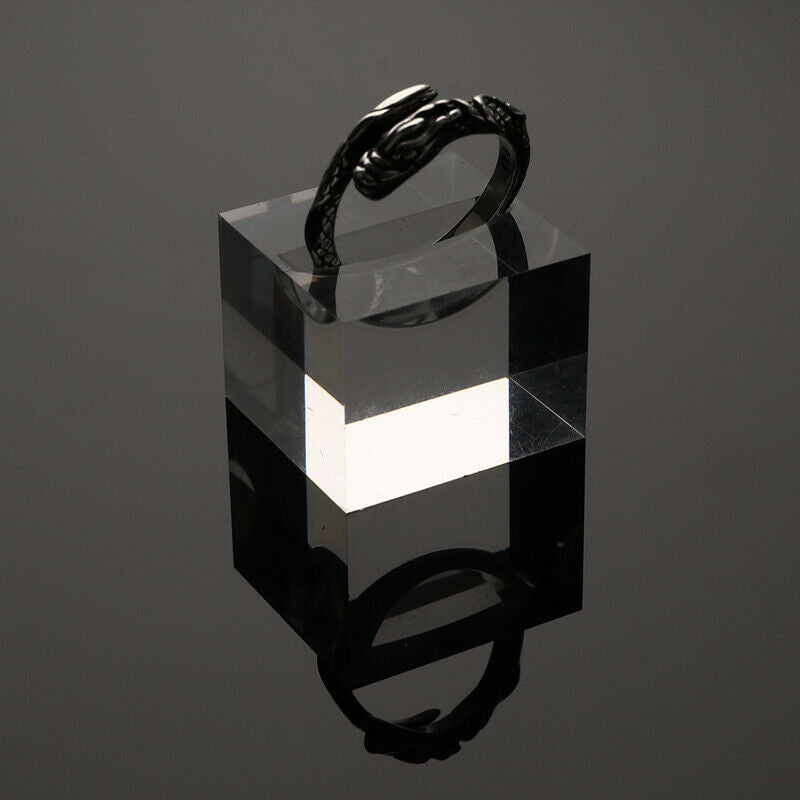 Clear Acrylic Square Jewelry Holder Photography Props Rings Display Stand R Lt
