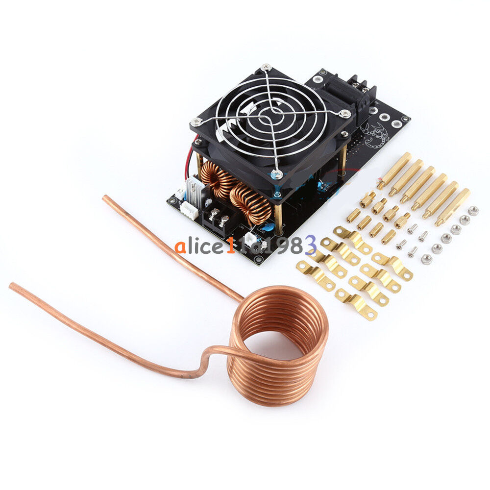1000W 20A ZVS Tesla Induction Heating Board Heater Cooling Fan 12-36V Assembled