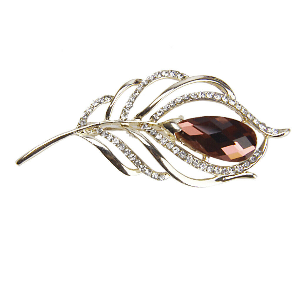 Fashion  Brooch Leaf Design With Gift Rhinestone / Wedding / Scarf