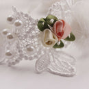 1yard Flower Embroidery Beaded Lace Ribbon Trim Wedding Dress Clothes Decoration
