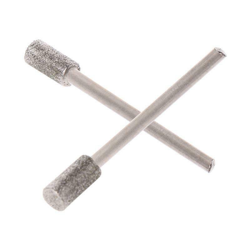5PCS Diamond Coated Cylindrical Burr 5mm Chainsaw Sharpener Stone File Grinding