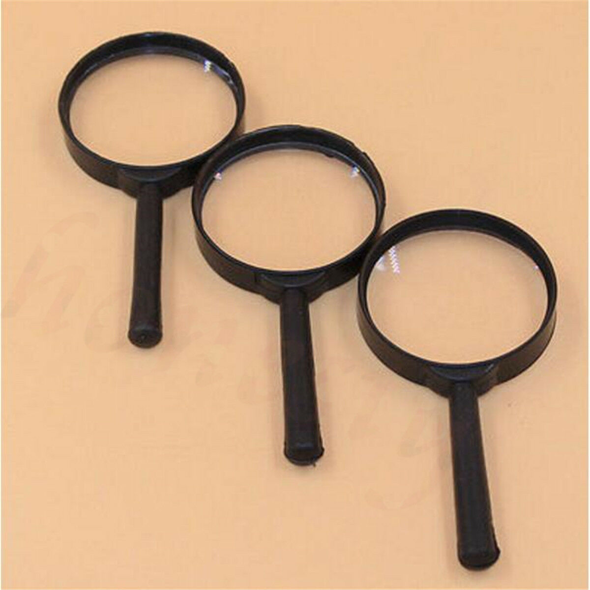 2Pcs Magnifier 60mm Handheld 5X Magnifying Glass Handheld Low Vision Reading