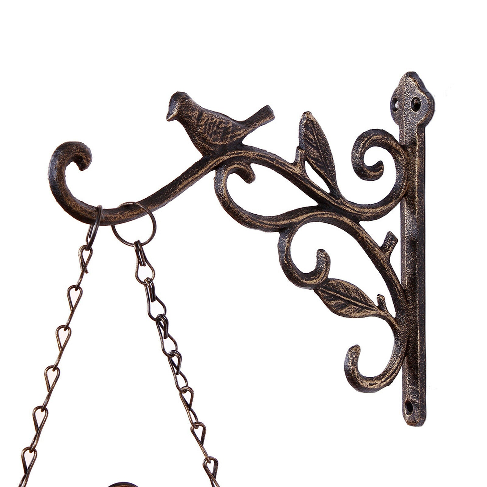Double Sided Wall Clock Metal Decoration Retro Quiet for Garden Kitchen
