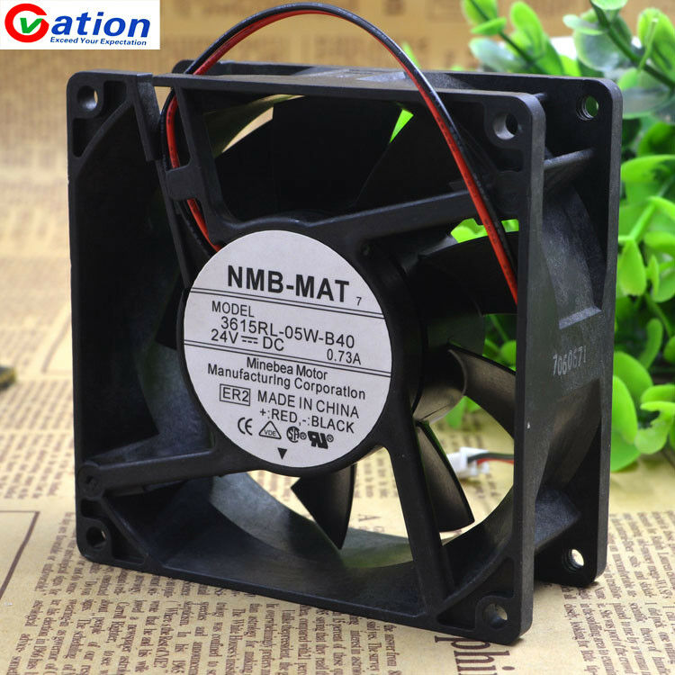 For 1 PCS NMB Fan 3615RL-05W-B40 9038 9CM DC 24V 0.73A 2 Pin