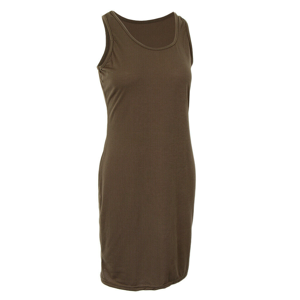 Womens Sleeveless Stretch Loose Dress Casual Vest Summer Long Pencil dress L