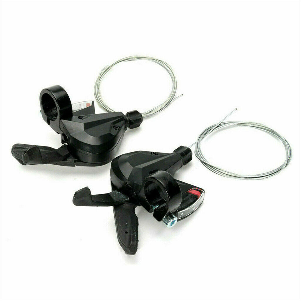 2Pcs 24 Speed MTB Mountain Bike Thumb Gear Shift Lever Set (3L&8R)