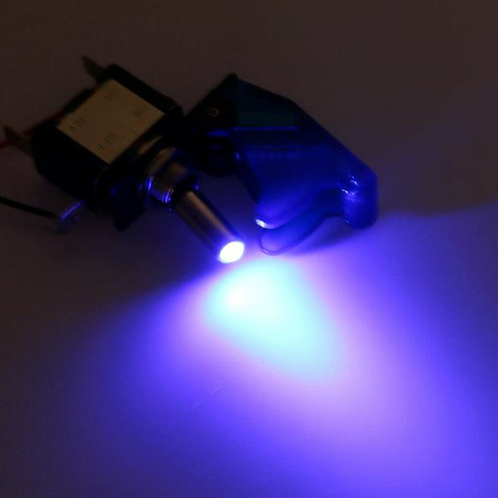 On/Off Toggle Switch LED Light 12V/20A with Missile Cover for Car Boat Truck