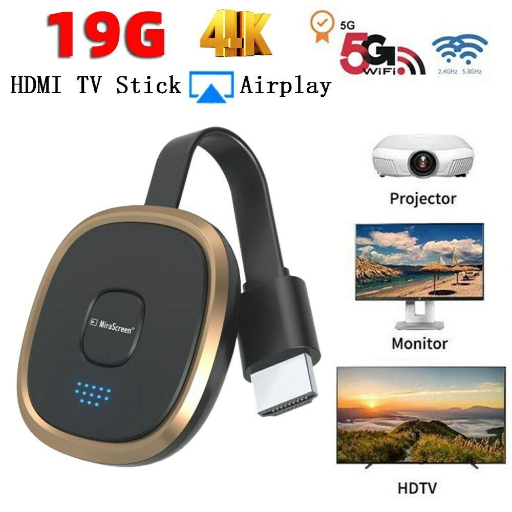 4K G19 WiFi Display Dongle Airplay HD TV Streamer Stick DLNA Miracast 5G FP6
