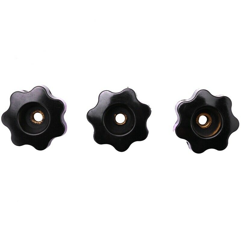 3Pcs M6 Hand Adjusting Nut /Bakelite Star Type Plastic Head Handle Nuts Wood PM3