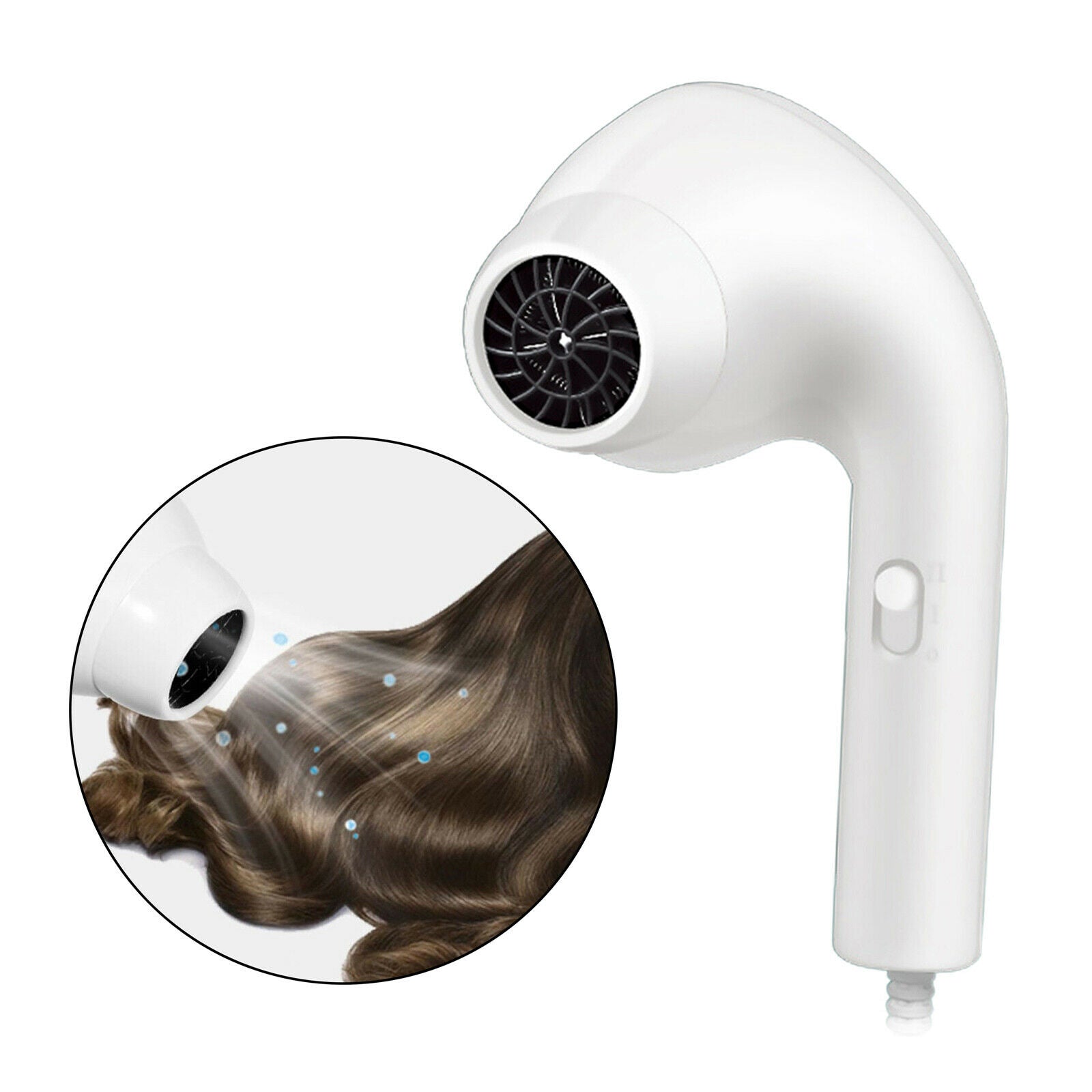 1000W Hair Dryer Blow Dryer Household High-Power Compact Quiet AU Plug White