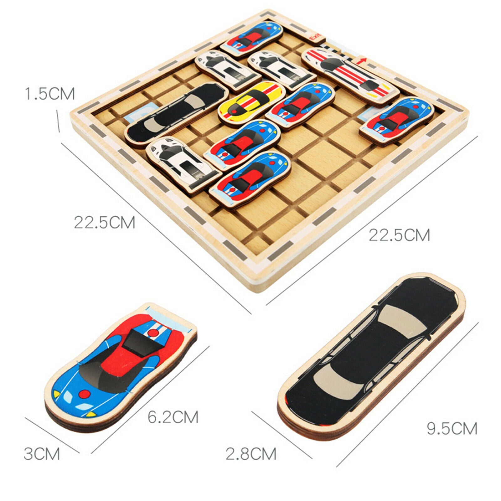 Sliding Car Handmade Klotski Toys for Adults Children Educational Game