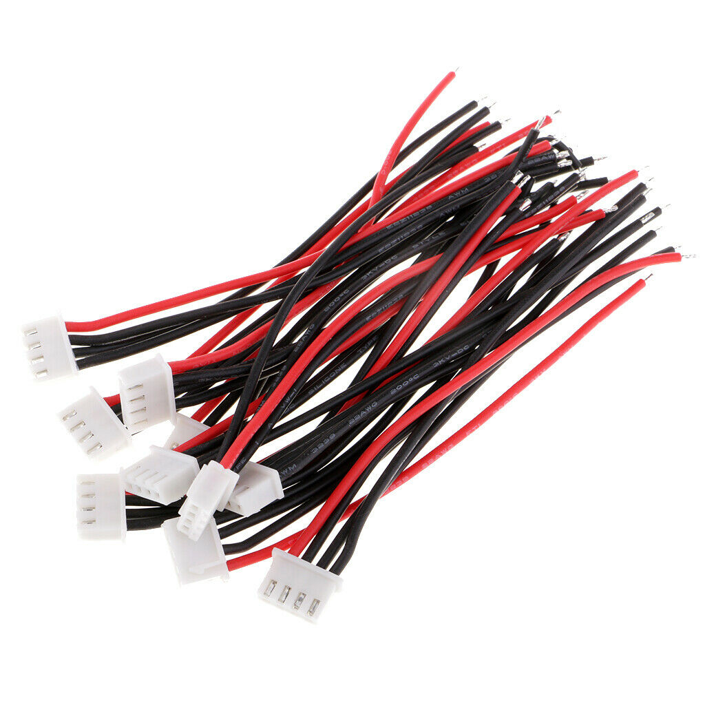 20pcs/lot 100mm Silicone Jst-xh Balance Cable for 3s 4s Lipo