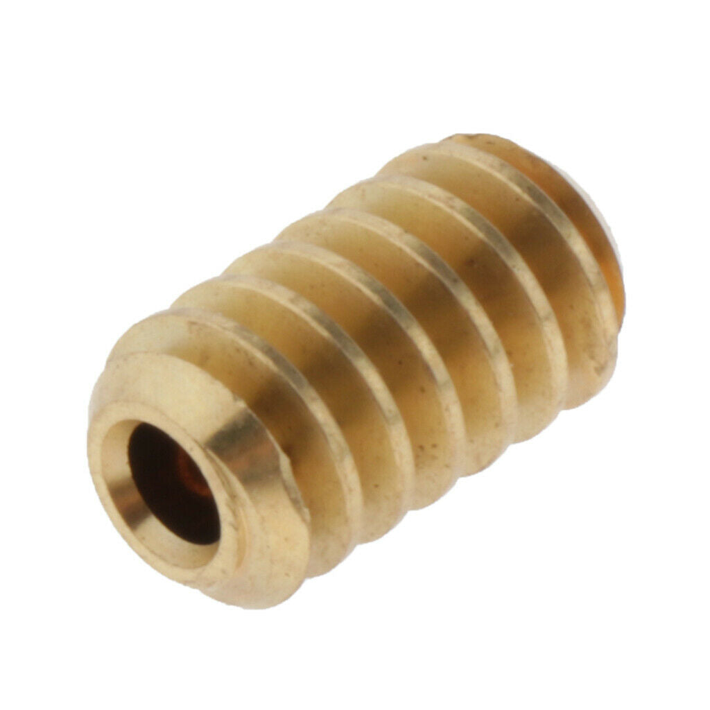 0.5 module copper worm shaft bore 3 mm diameter 6.7 mm