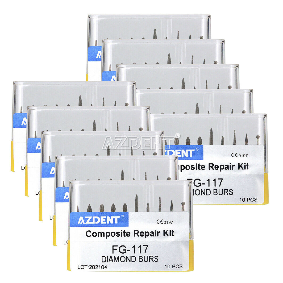 30 Kits Dental Diamond Burs FG-117 Composite Repair Kit For High Speed Handpiece